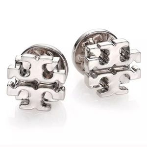 Tory Burch Logo Silver Studs